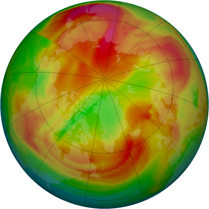 Arctic ozone map for 08 February 1982